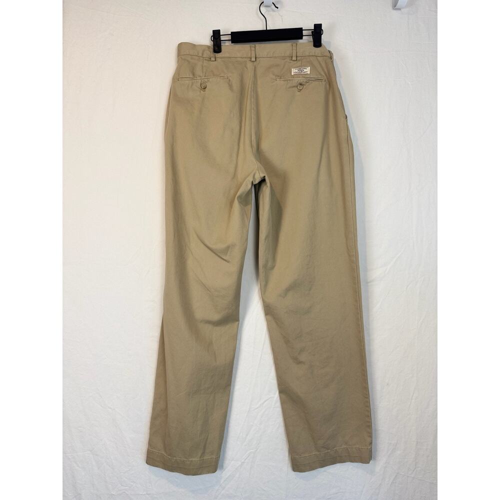 Polo Ralph Lauren Classic Chino‎ Men's Pants 34 x 32 Khaki Tan 100% Cotton - Picture 4 of 7